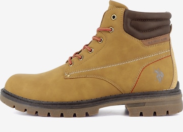 Boots stringati 'Ohio' di US POLO ASSN. in beige: frontale