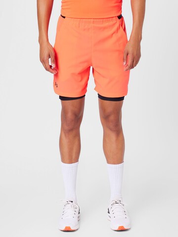UNDER ARMOUR Regular Workout Pants 'Vanish' in Orange: front