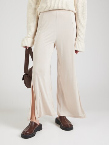 Wide Leg Pantalon 'Caro' ABOUT YOU en beige : devant