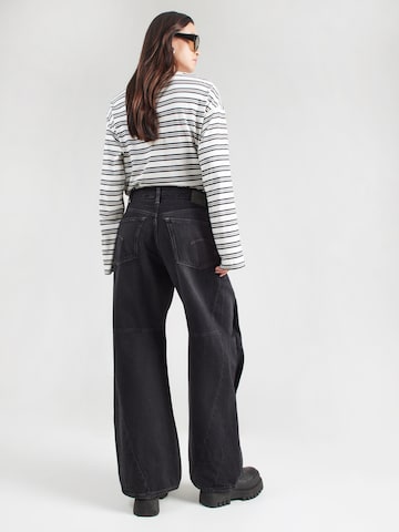 Wide leg Pantaloni cu cute 'Contor' de la G-STAR pe albastru