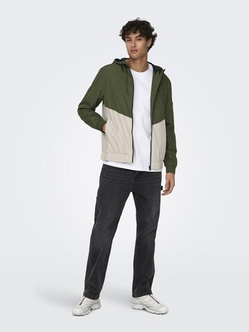 Veste mi-saison Only & Sons en beige