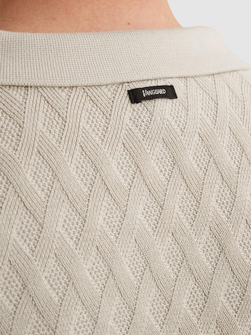 VANGUARD - Camiseta 'VANGUARD - Polo shirt in cotton/modal with zipper closure' en beige