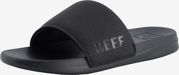 REEF Beach & Pool Shoes 'One Slide' in Black: front