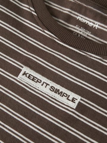 NAME IT Shirt 'NKMKRISTIAN' in Brown