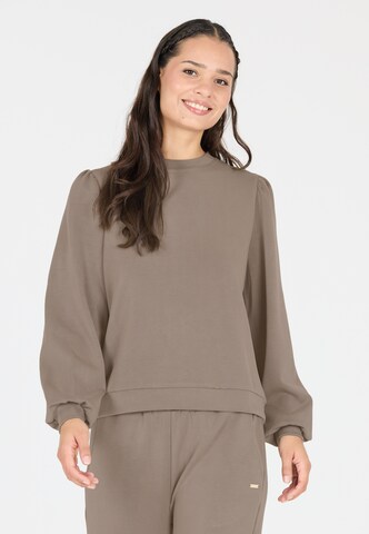 Athlecia Sweatshirt 'Jillnana' in Braun: Vorderseite