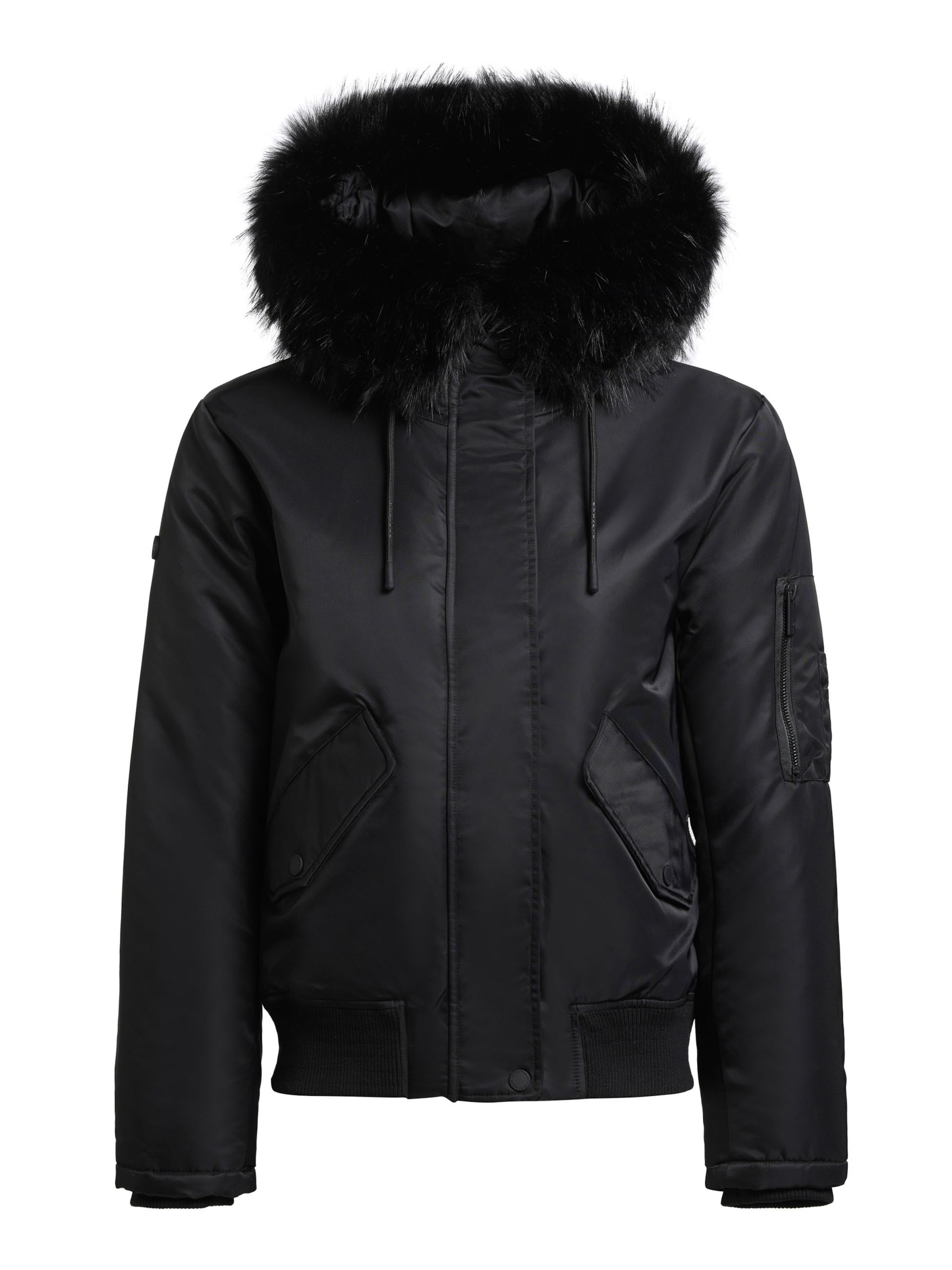 khujo Jacke 'Tyla' in Schwarz: Vorderseite