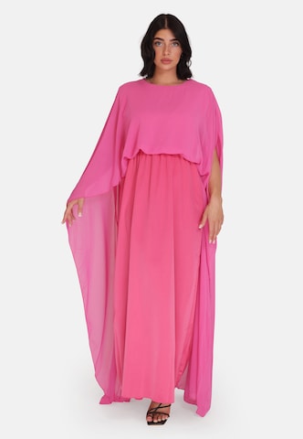 Elara Kleid 'Abaya' in Pink: Vorderseite