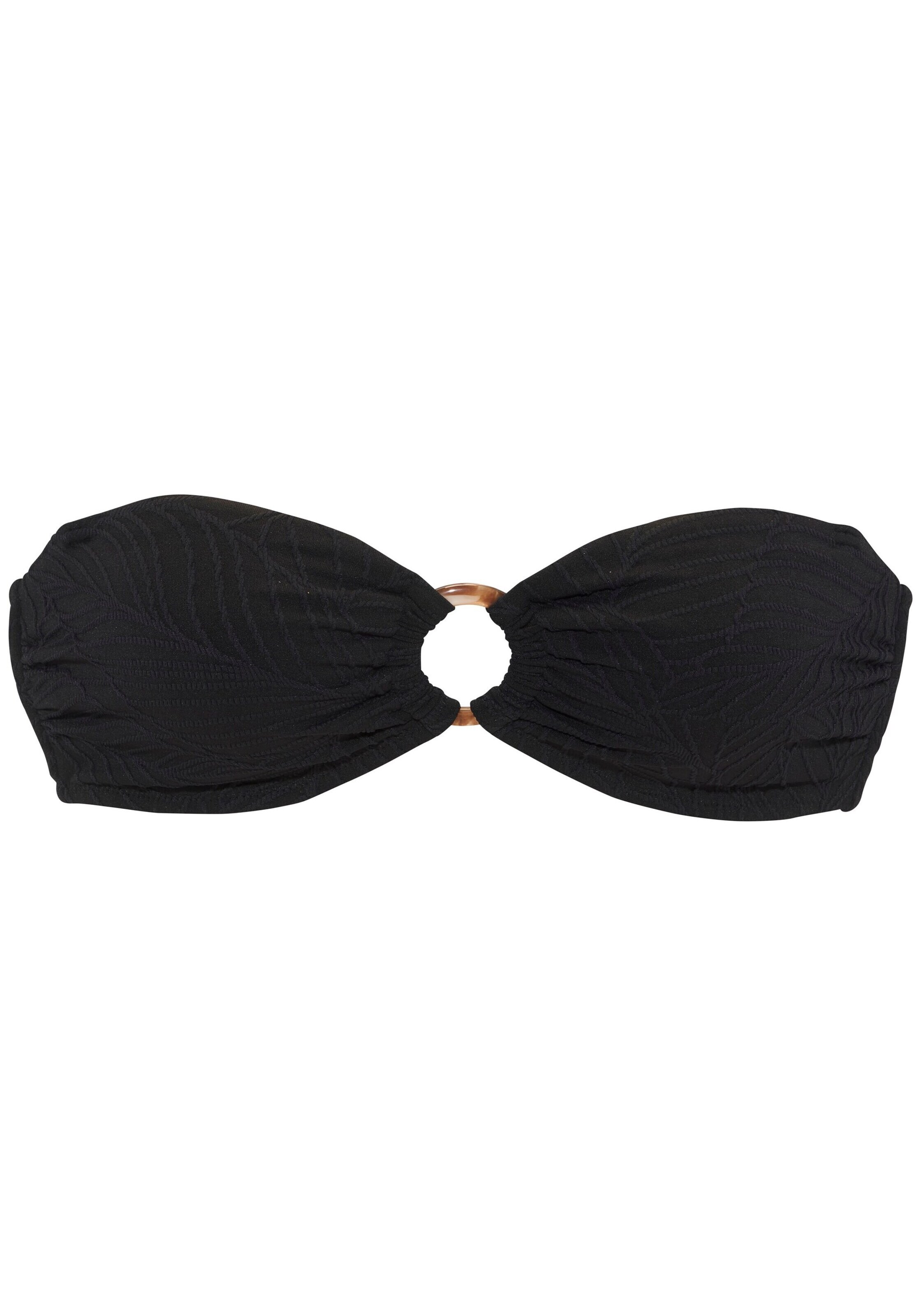 LASCANA Bandeau Bikini Top in Black