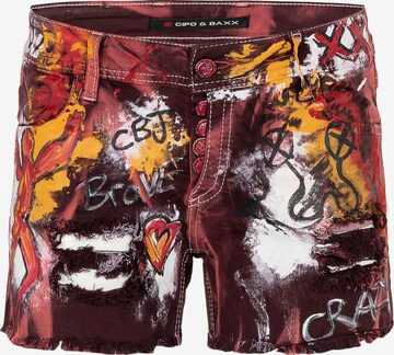 CIPO & BAXX Regular Jeans 'Be Brave' in Gemengde kleuren: voorkant