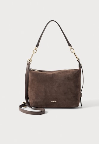 FURLA Schultertasche 'TONIE' in Braun: Vorderseite