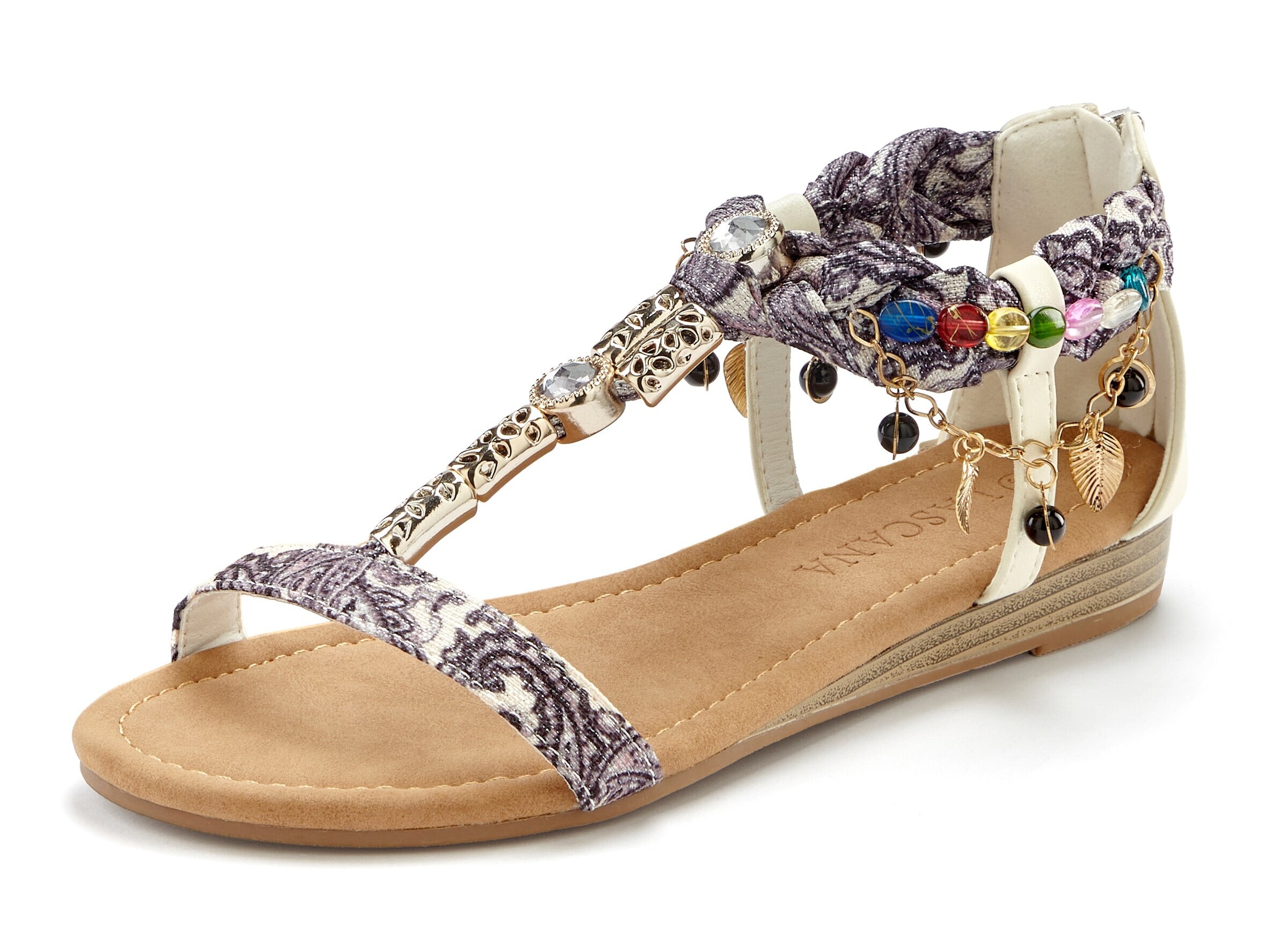 LASCANASandale s remenčićima - bež boja: prednji dio