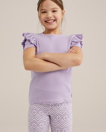 WE Fashion T-Shirt in Lila: Vorderseite