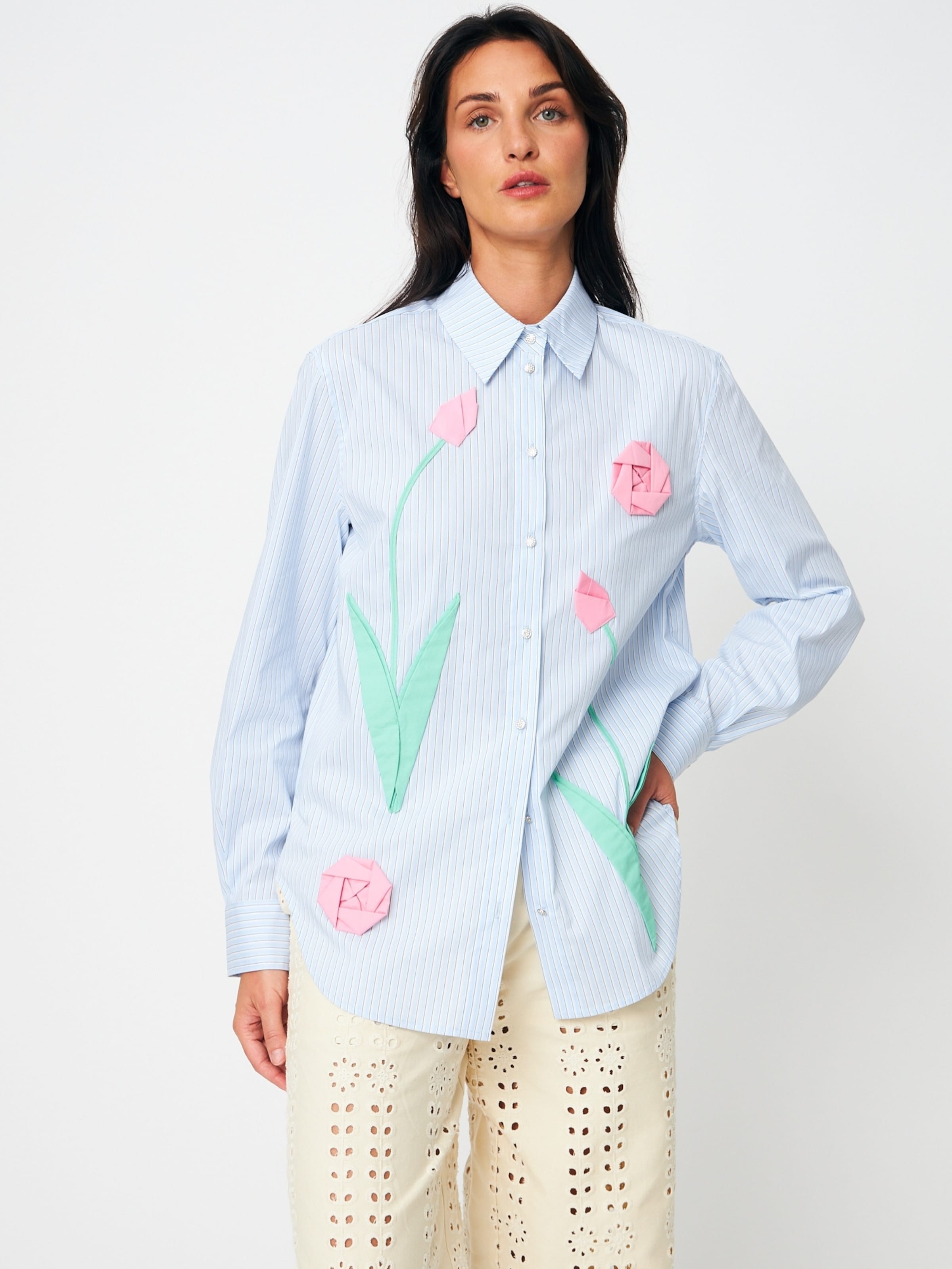 Crās - Camisa ' Sisselcras ' em branco: frente