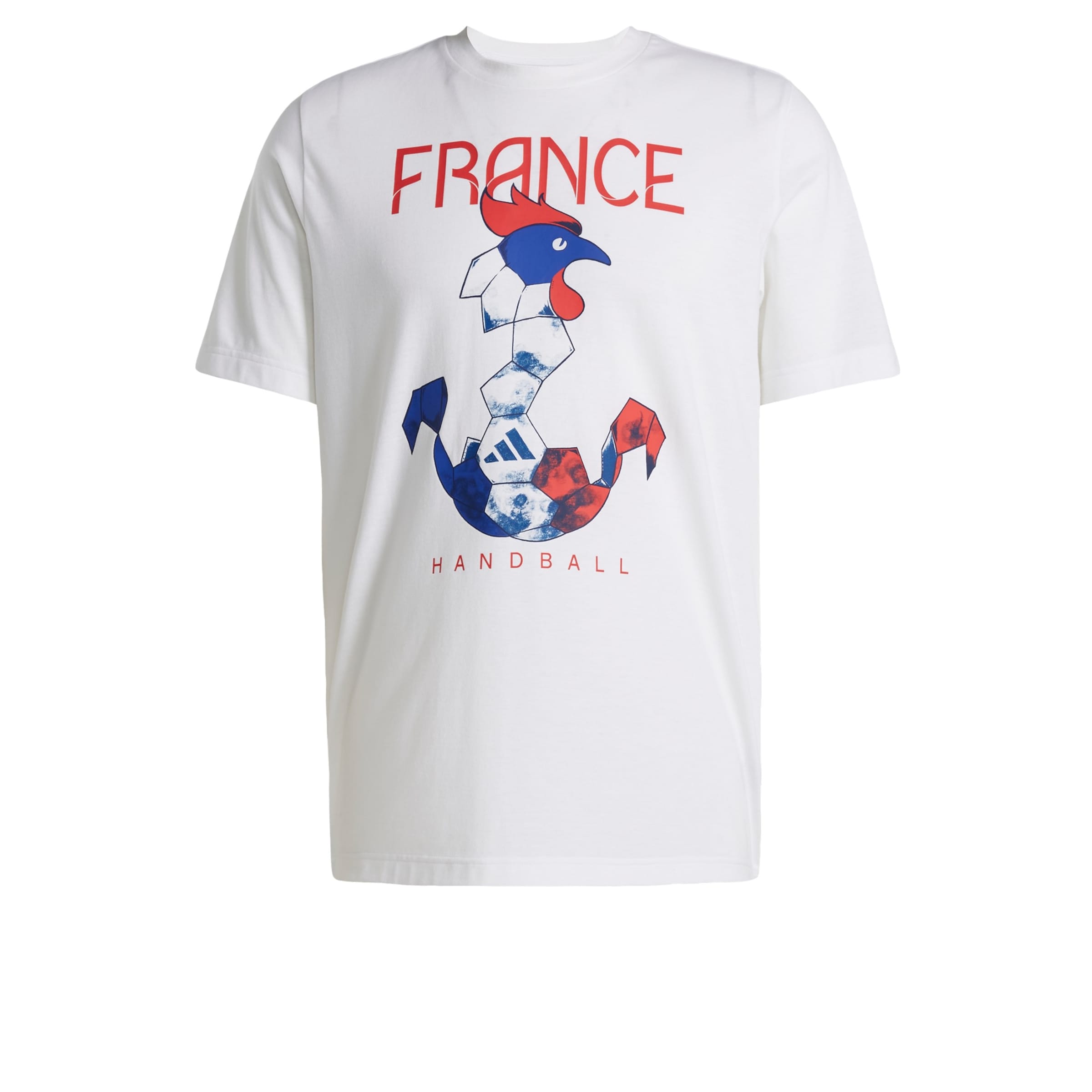 T-Shirt fonctionnel 'Frankreich Handball' ADIDAS PERFORMANCE en blanc : devant