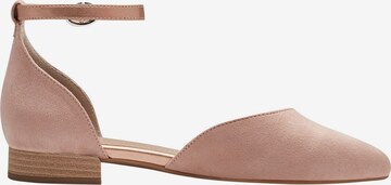 JANA Ballet Flats with Strap in Pink