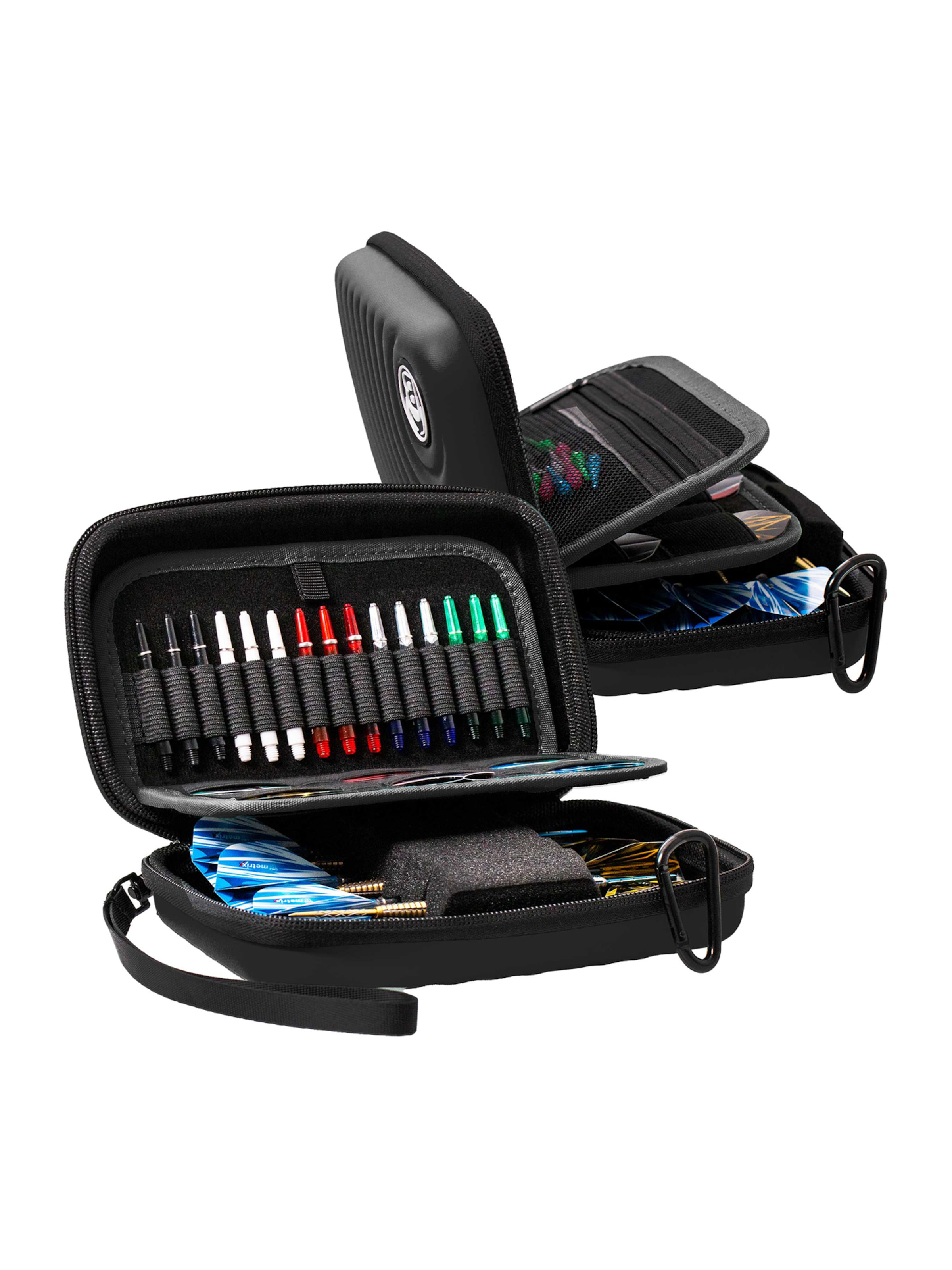 BULL'S Dartcase ' Orbis HS Carbon Darttasche Dartbox Pfeilaufbewahrung Darts-Etui ' in Schwarz