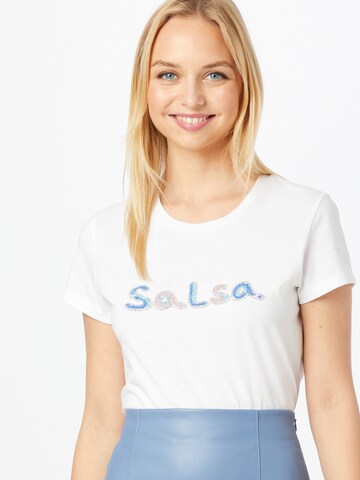 Salsa Jeans Μπλουζάκι σε λευκό