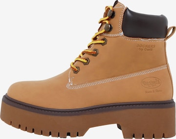 Dockers by Gerli Schnürstiefelette in Braun: Vorderseite