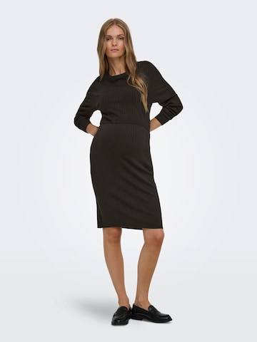 Only Maternity Knit dress 'OLMFemi' in Brown: front