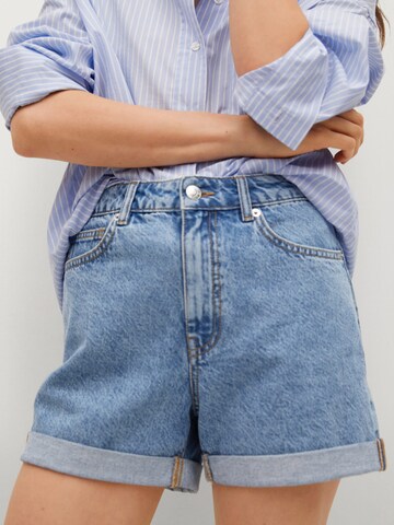 MANGO Regular Shorts in Blau