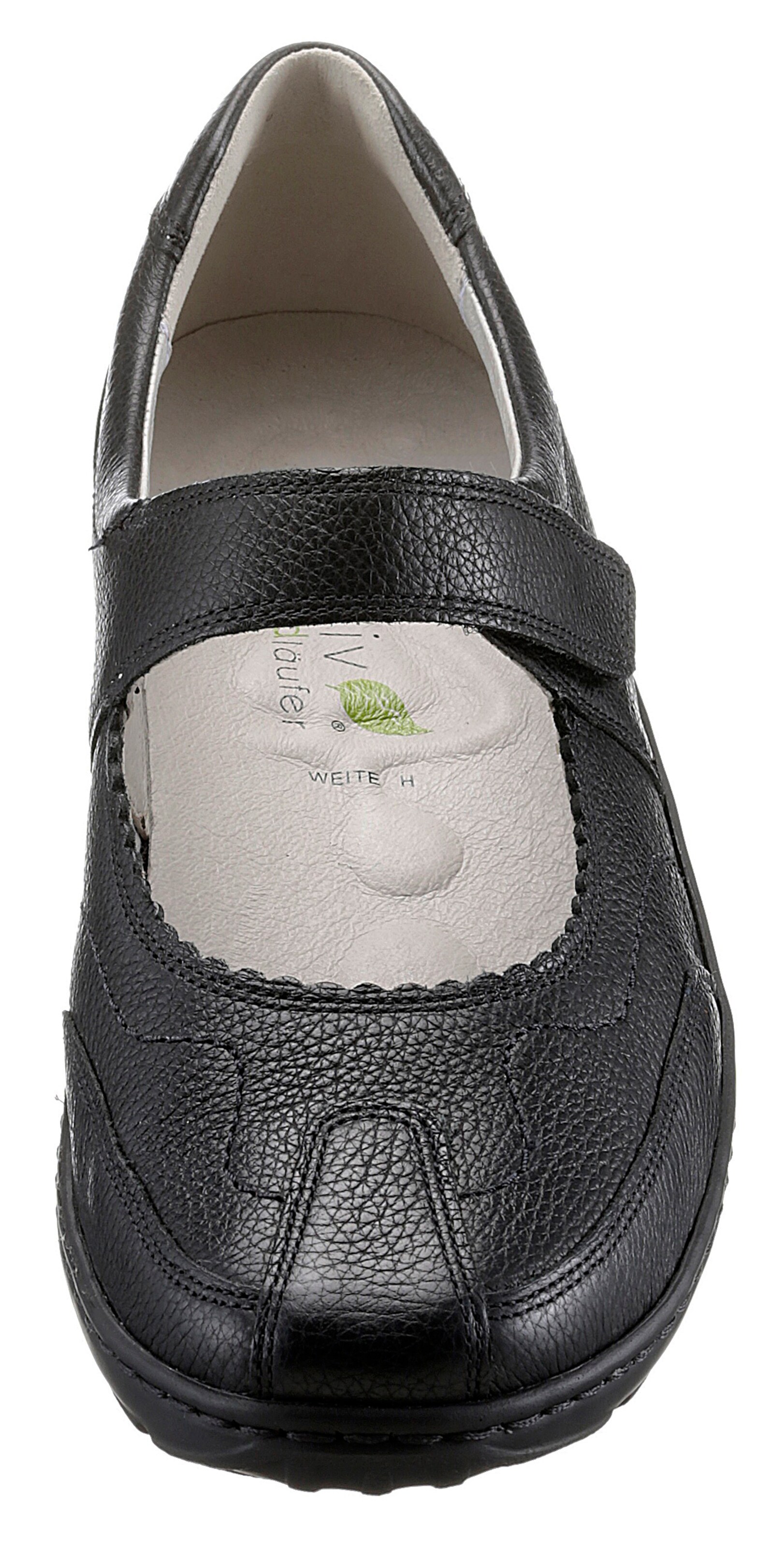 WALDLÄUFER Ballet Flats with Strap in Black