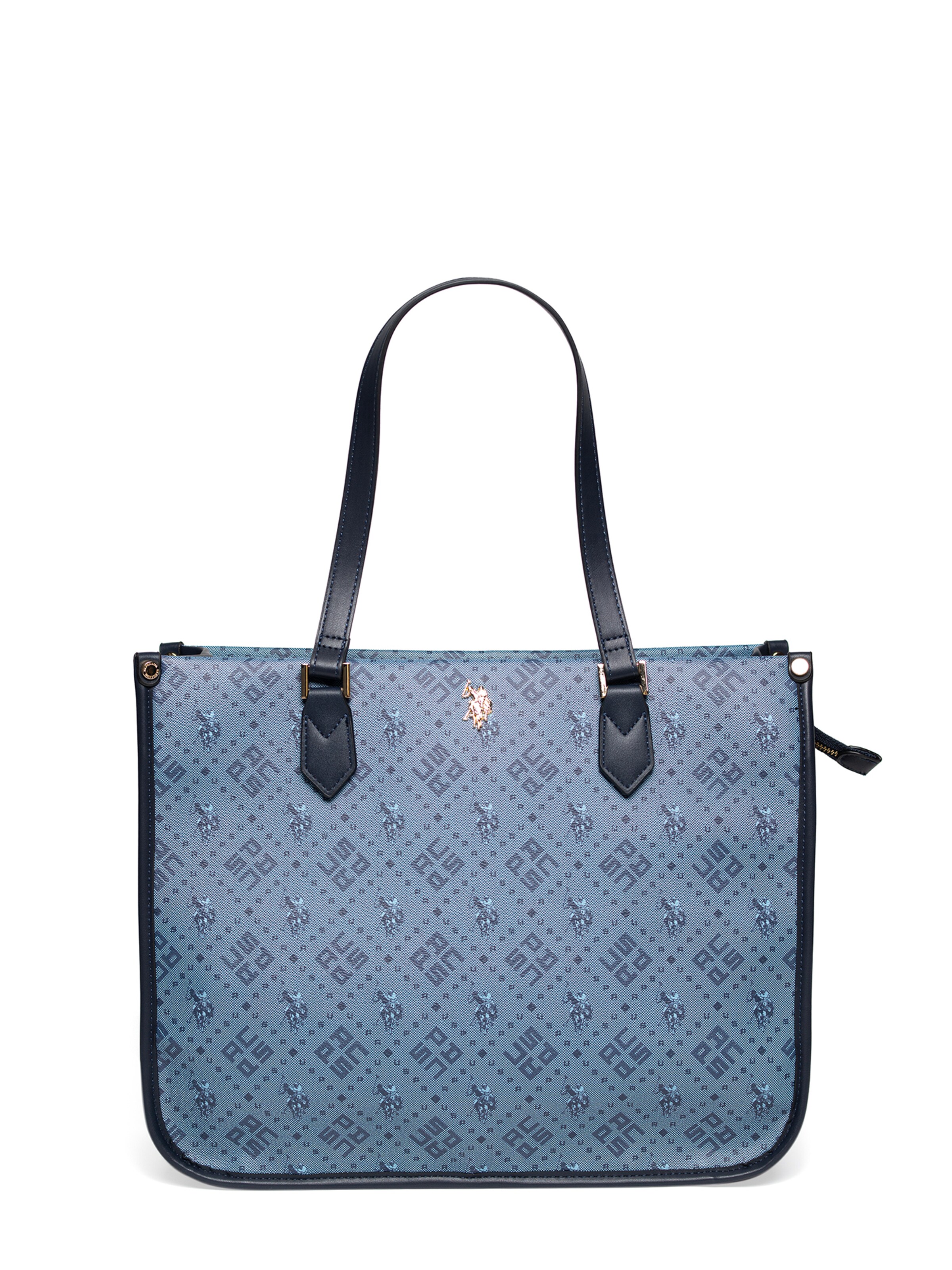 Cabas U.S. POLO ASSN. en bleu : devant