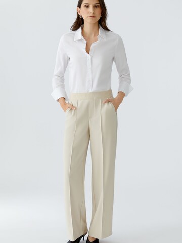 OUI Regular Pleated Pants 'Lacy' in Beige