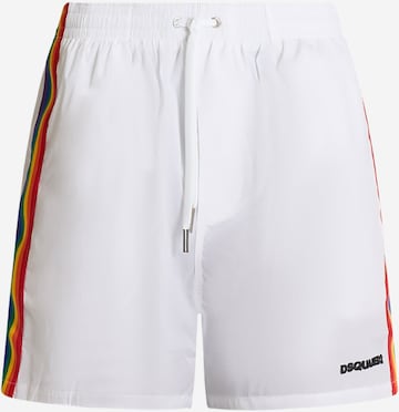 DSQUARED2 - Calções de banho em branco: frente