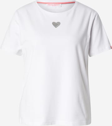 T-shirt Frieda & Freddies NY en blanc : devant