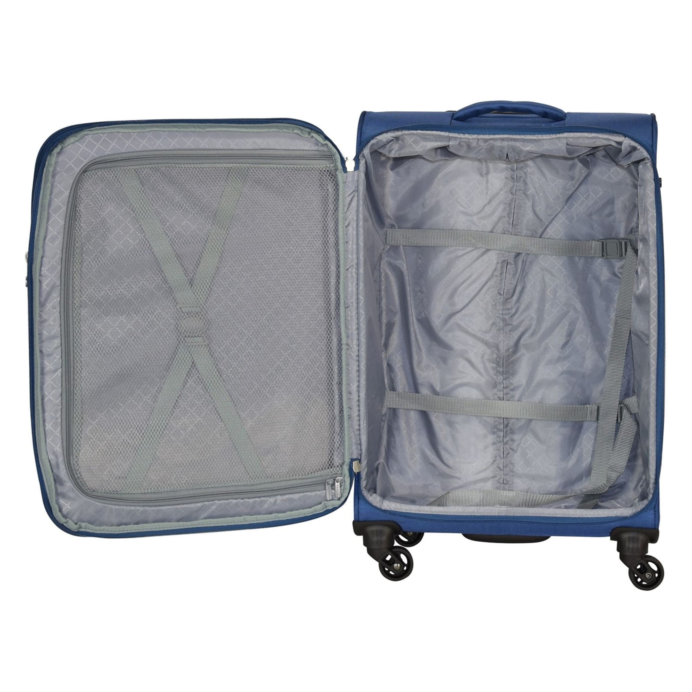 D&N Suitcase Set 'Travel Line 6400' in Blue