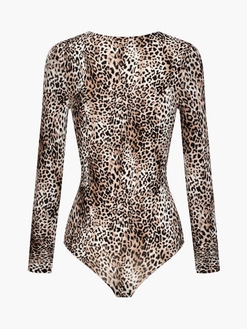 cfab (formerly creamy fabrics) Body 'Crew Neck Longsleeve Bodysuit' i brun