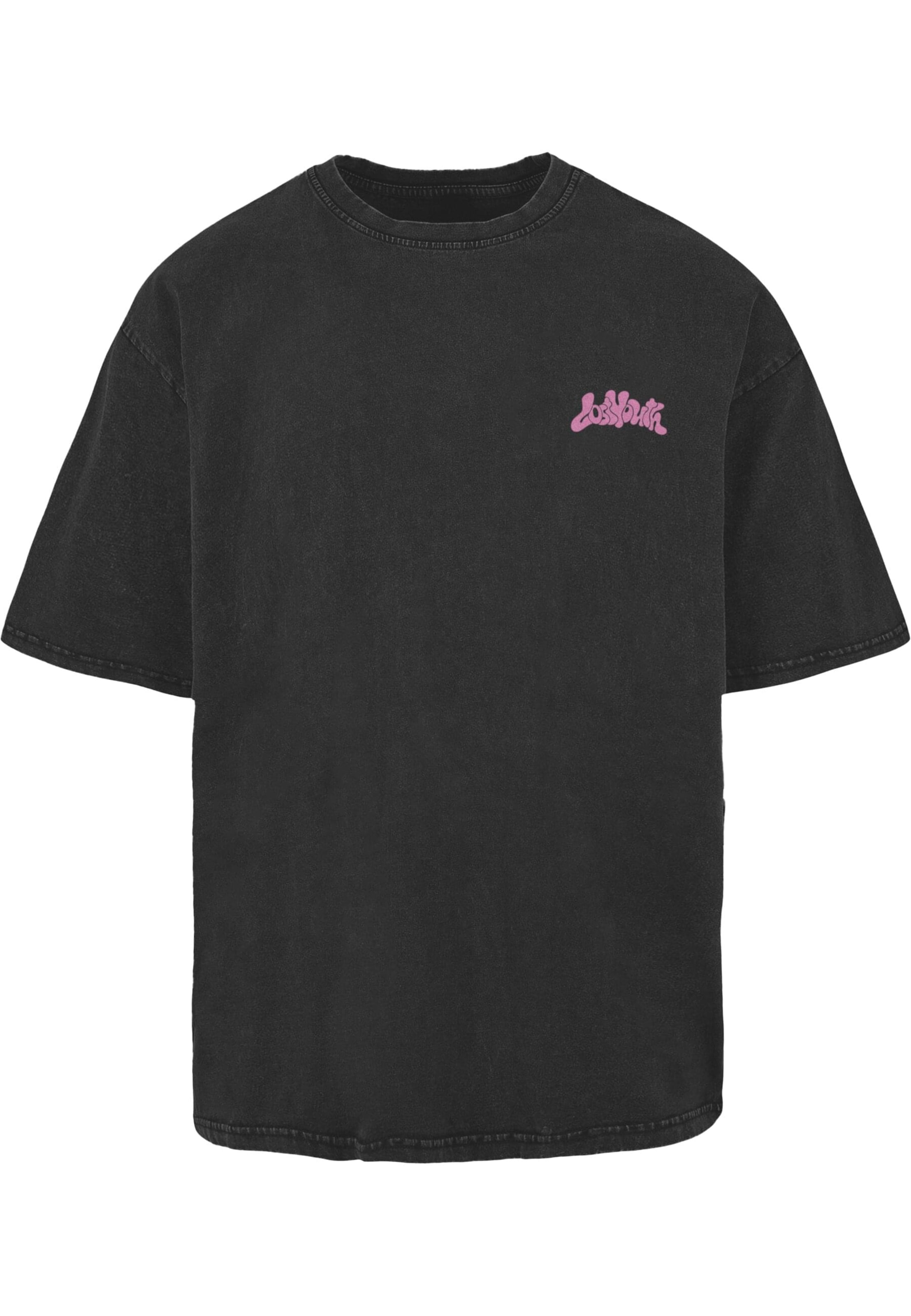 Maglietta 'Pasta Day' di Lost Youth in nero: frontale