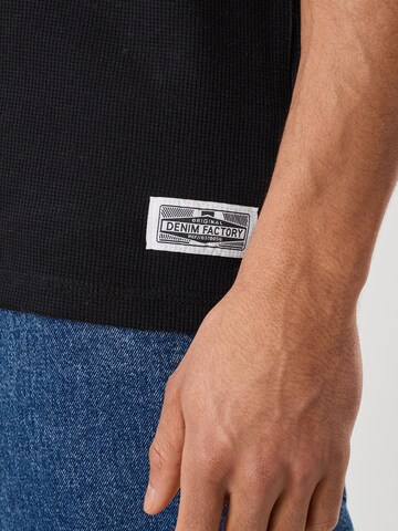 Denim Factory Shirt in Zwart
