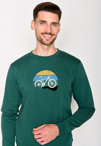 Felpa 'Bike Downhill' di GREENBOMB in verde