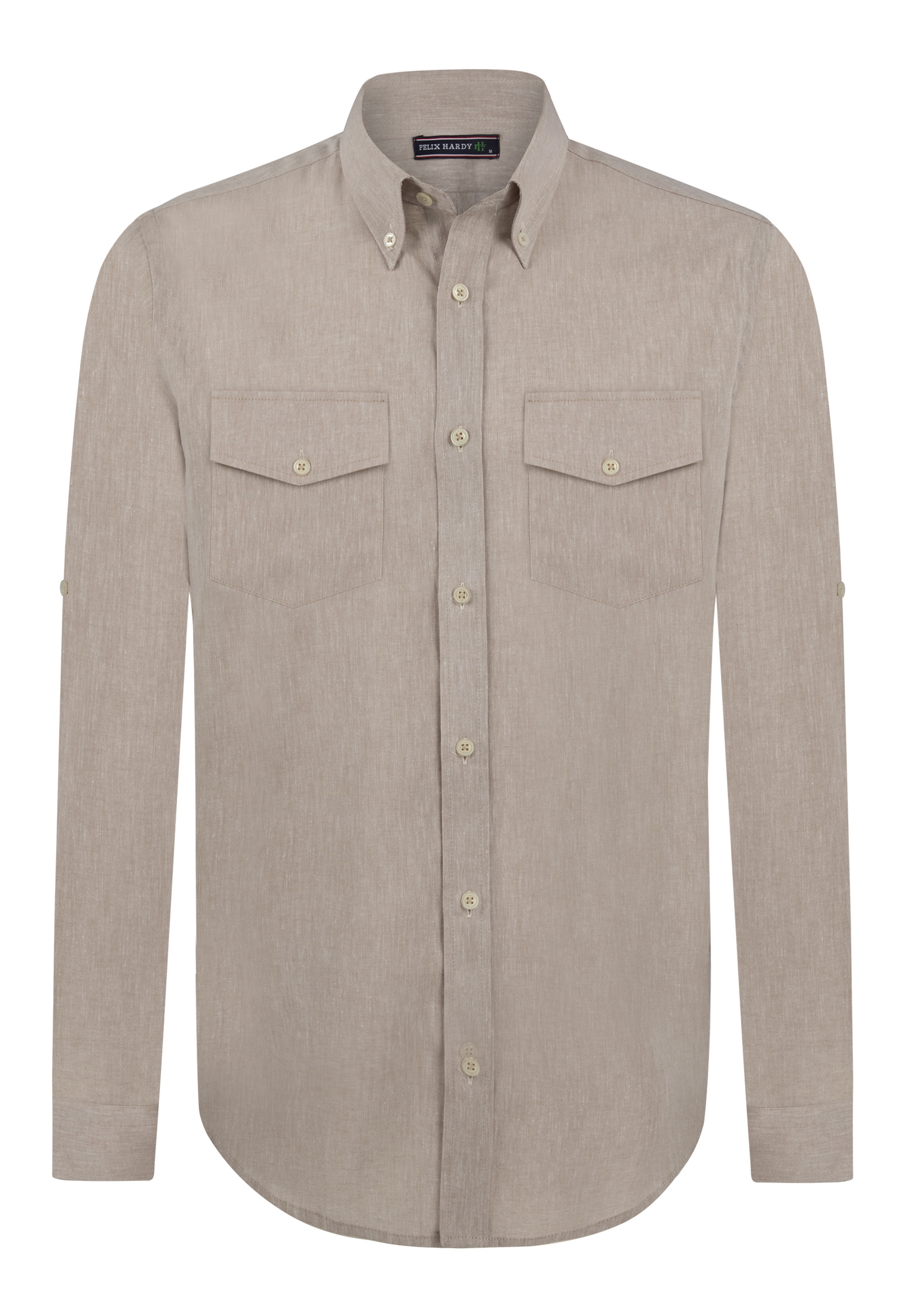 Felix Hardy Regular fit Πουκάμισο σε μπεζ: μπροστά