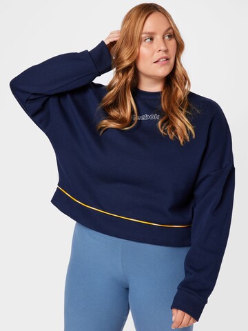 Reebok Sportief sweatshirt in Blauw: voorkant