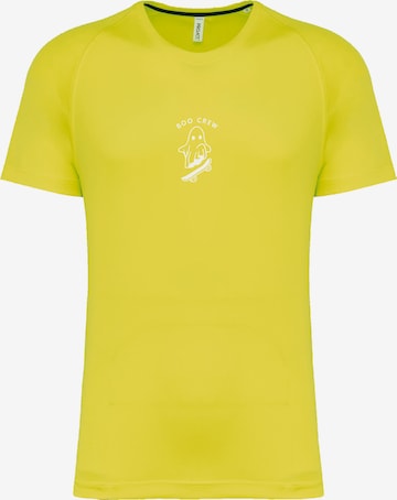 T-Shirt 'Halloween Boo Crew' F4NT4STIC en jaune : devant