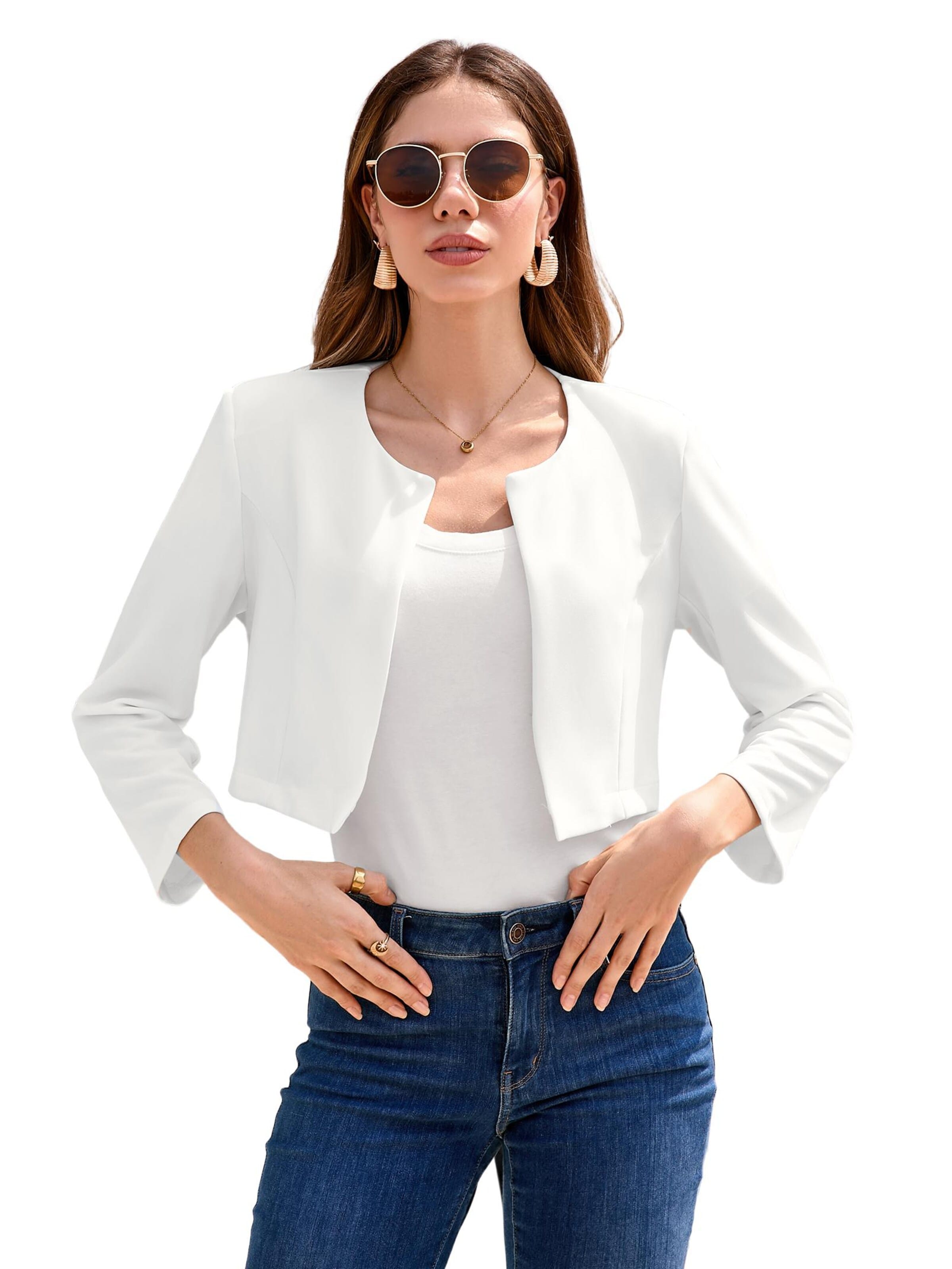 Yesfashion Marynarka w kolorze biały: przód