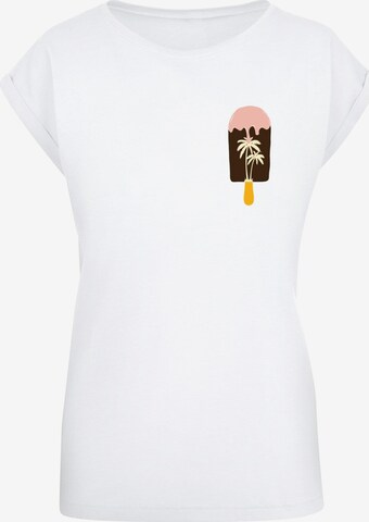 Merchcode T-Shirt 'Summer - Icecream' in Weiß: predná strana