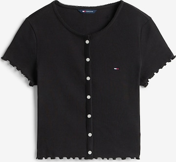 Tommy Jeans Neuletakki värissä musta: etupuoli