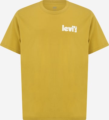 Levi's® Big & Tall - Camisa 'Relaxed Fit Tee' em amarelo: frente