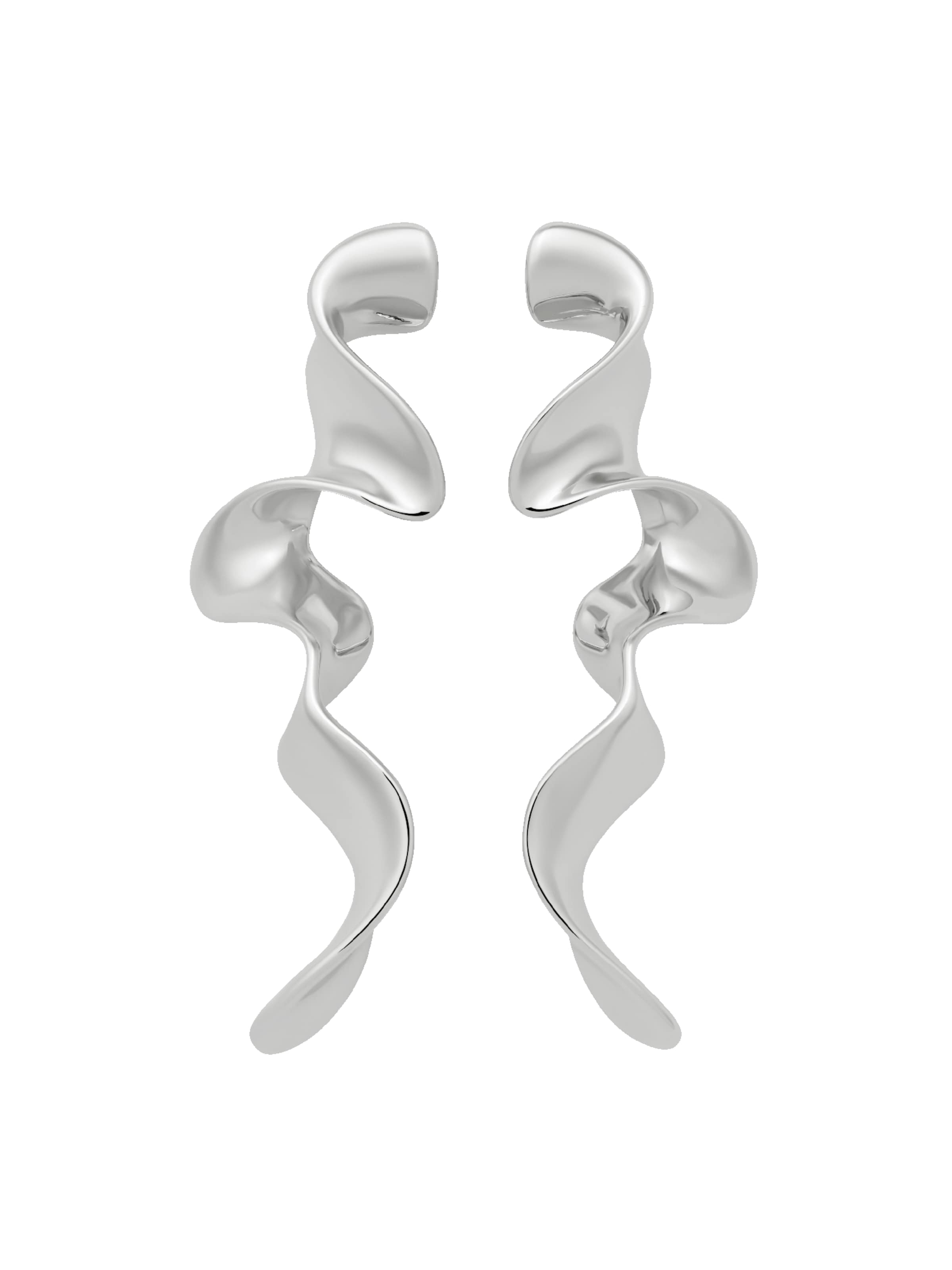 EDITED Náušnice 'Nia' - Strieborná: predná strana