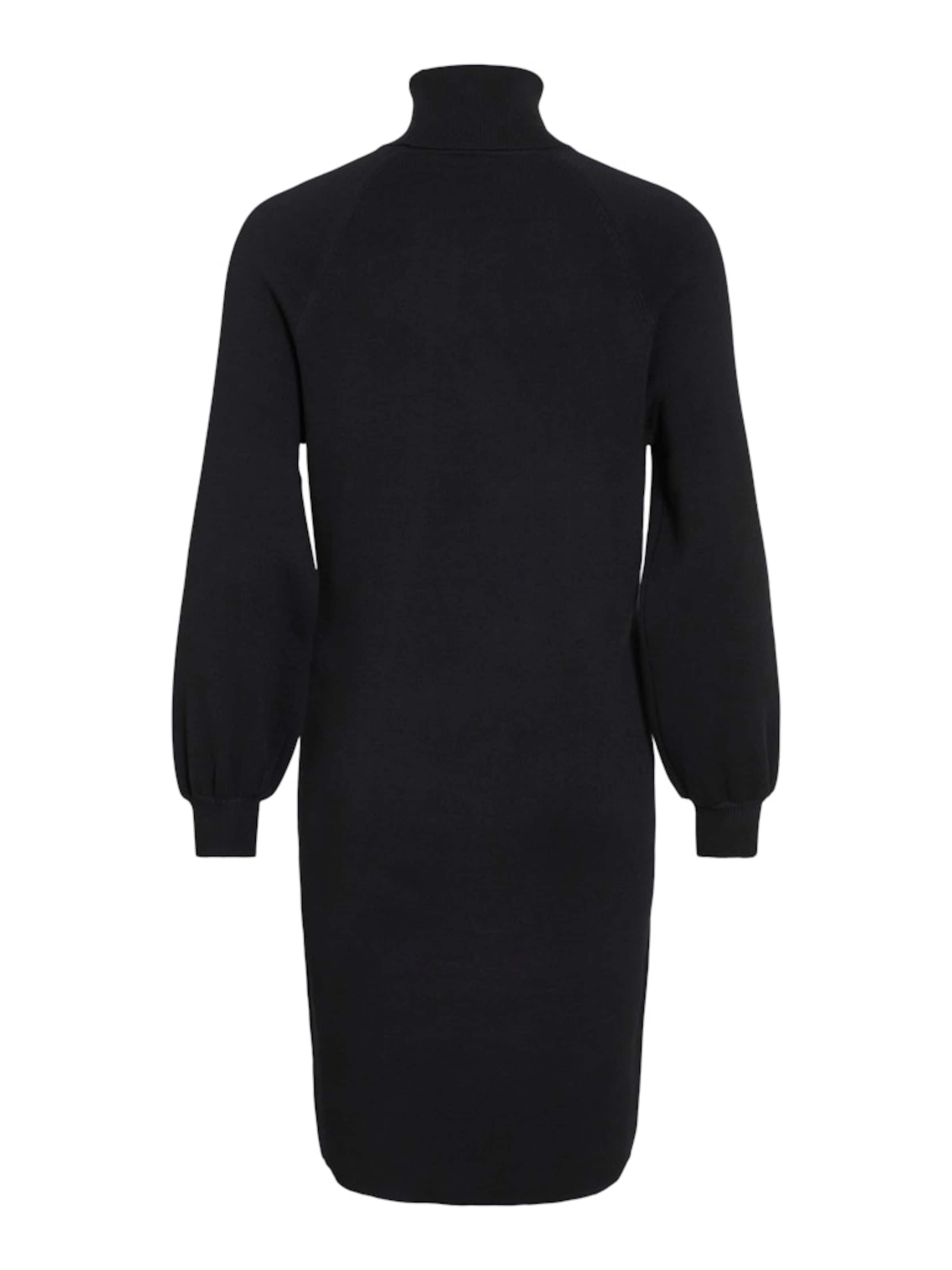 VILA Pletena obleka 'VIOstria' | črna barva