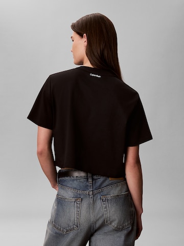 T-shirt 'Boxy' Calvin Klein Jeans en noir