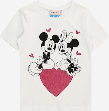 KIDS ONLY Shirt 'MICKEY' in Wit: voorkant