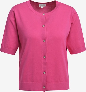 Milano Italy Knit Cardigan in Pink: front