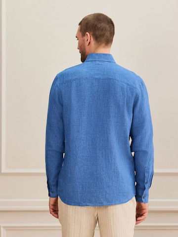 Next Regular fit Button Up Shirt in Blue