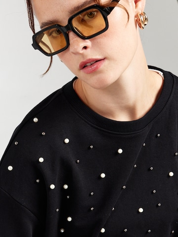 ONLY Carmakoma Sweatshirt 'CARVIOLETTA' in Black