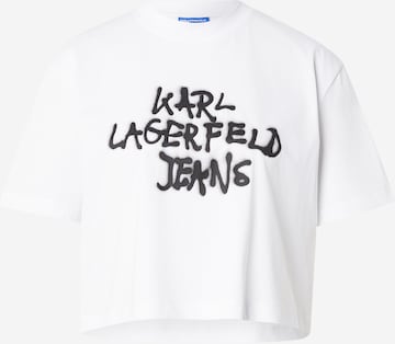 balta KARL LAGERFELD JEANS Marškinėliai: priekis