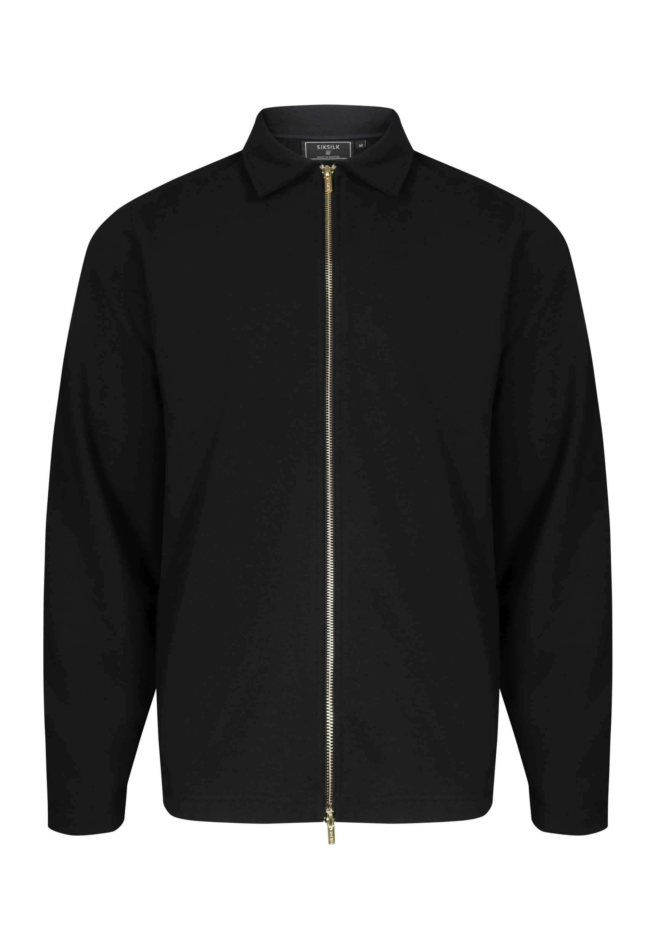 SikSilk - Casaco meia-estação em preto: frente
